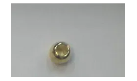 Bola dorada 11,5 ext, 5,37 int / Cuentas Metálicas de Latón / Zamak