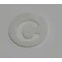 Letra calada 15mm Nacar C /Cuentas de  Nacar