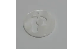 Letra calada 15mm Nacar P /Cuentas de  Nacar