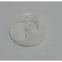 Letra calada 15mm Nacar P /Cuentas de  Nacar