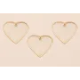 Chapa Corazón Nacar 34*37mm bordes dorados /Cuentas de  Nacar