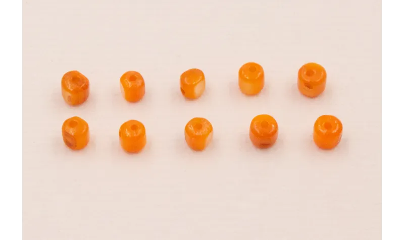 Cubo Nacar 4*4*3mm Naranja