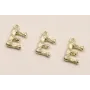 Colgante Letra E latón Dorado 15*10mm / Cuentas Metálicas de Latón / Zamak