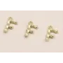 Colgante Letra F latón Dorado 15*10mm / Cuentas Metálicas de Latón / Zamak