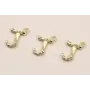 Colgante Letra J latón Dorado 15*10mm / Cuentas Metálicas de Latón / Zamak