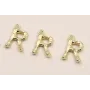 Colgante Letra R latón Dorado 15*10mm / Cuentas Metálicas de Latón / Zamak
