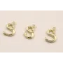 Colgante Letra S latón Dorado 15*10mm / Cuentas Metálicas de Latón / Zamak