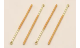 Colgante Acero Inox. Listón de 38mm Oro y Naranja / Cuentas Metálicas de Acero Inoxidable