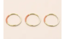 Aro Acero Inox. 15mm Oro Salmón Beige / Cuentas Metálicas de Acero Inoxidable