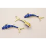Cuenta Pez 80*15mm Dorado Mate Esmalte Azul / Cuentas Metálicas de Latón / Zamak