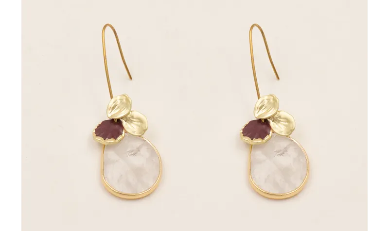 Pendientes perno gancho de acero inoxidable con ho