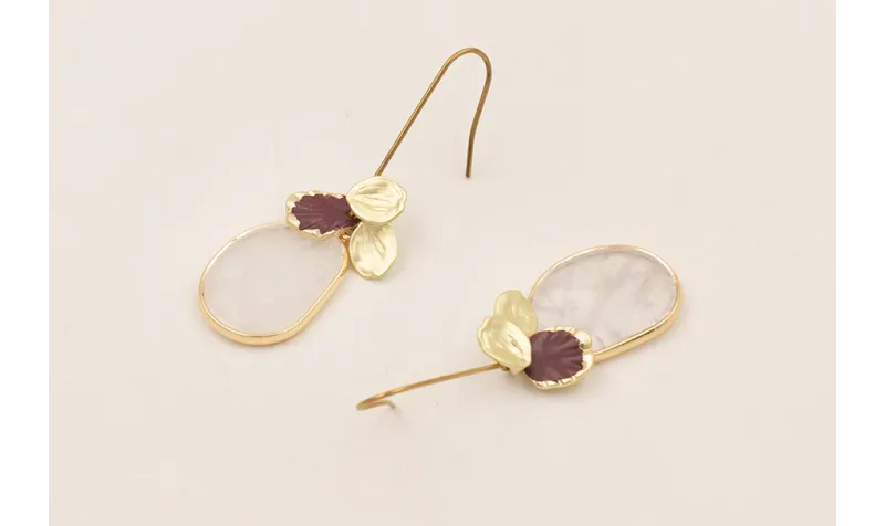Pendientes perno gancho de acero inoxidable con ho