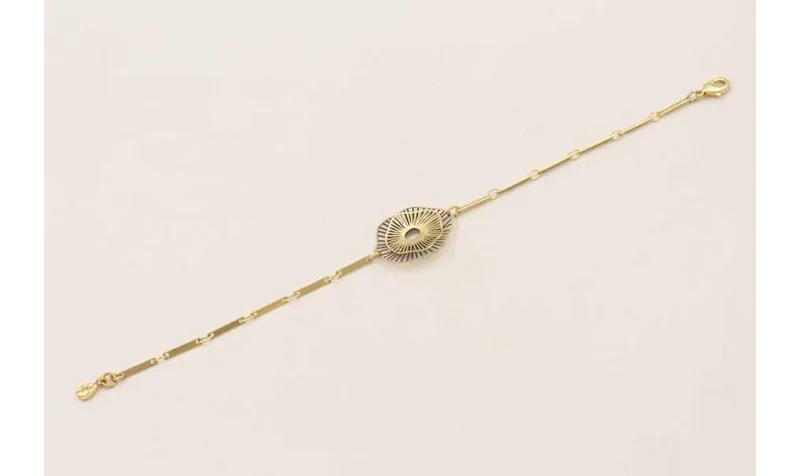 Pulsera de cadena de listones con colgante de form