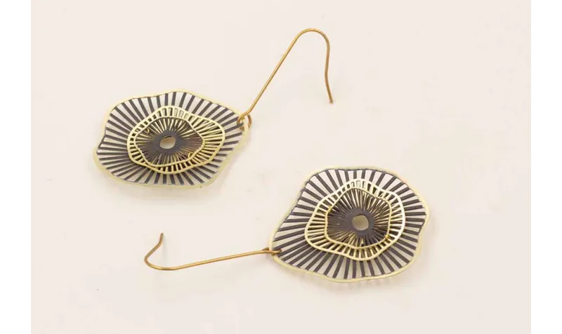 Pendientes perno gancho de acero inoxidable con co