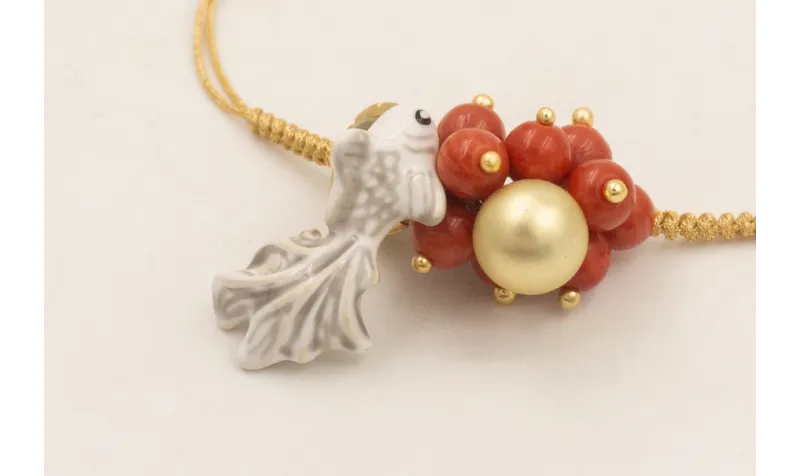 Pulsera de nudo de serpiente con bola pasante de c