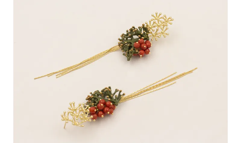 Pendientes perno estrellas coral, rama de coral ve