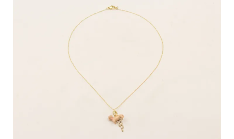 Collar cadena de eslabón pequeño de acero inoxidab
