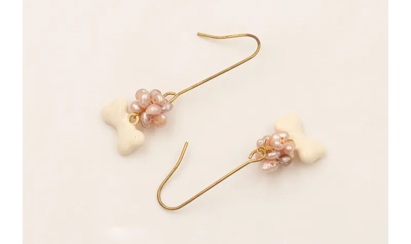 Pendientes perno gancho de acero inoxidable, bola