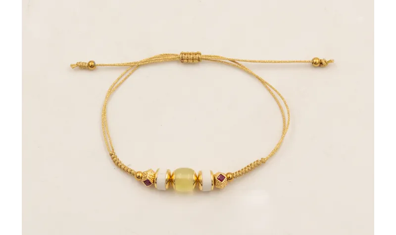 Pulsera de nudo de serpiente con piezas pasantes d