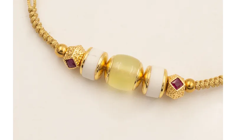 Pulsera de nudo de serpiente con piezas pasantes d