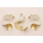 Pareja de Pendientes (izq y Dcha) lazo 50*30 Beige / Base Pendientes