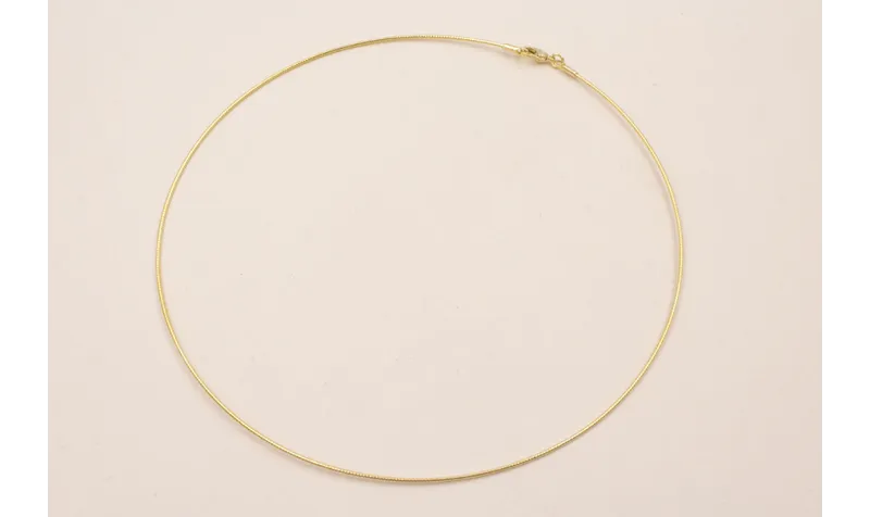Collar Hilo de 1mm Dorado con cierr / Bases de Collares de Latón / Zamak