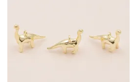 Cuenta Colgante Dinosaurio 13*13mm Oro / Cuentas Metálicas de Latón / Zamak