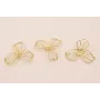Cuenta Flor alambre 3 Pétalos 24*18mm Dorado Mate / Cuentas Metálicas de Latón / Zamak