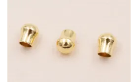Capuchón 6*5mm Agujero 3mm Oro / Cuentas Metálicas de Latón / Zamak