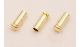Capuchón 12*5mm Agujero 3mm Oro / Cuentas Metálicas de Latón / Zamak