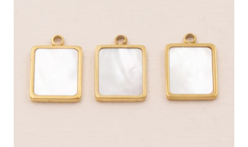 Colgante S.Steel 316L 12*9mm con Nacar