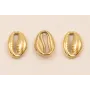 Concha Acero Inox. 10*6mm Oro / Cuentas Metálicas de Acero Inoxidable