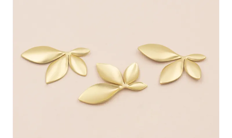 Raillete hojas de 35*30mm Oro Mate