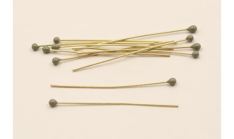 Alfiler cabeza redonda y esmaltada 2mm*40mm Gris