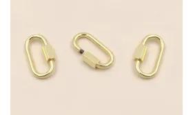 Acero Inox. Cierre eslabon 20*10mm Oro  / Cierres de Acero Inoxidable