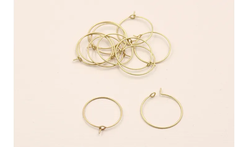 Aro pendiente 20mm Oro Mate / Base Pendientes 