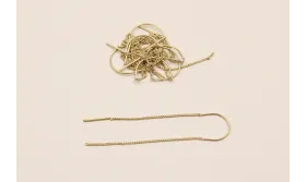 Pendiente curva con cordón cadena 65mm long / Base Pendientes 