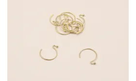 Pendiente semi circular 15mm Oro Mate / Base Pendientes 