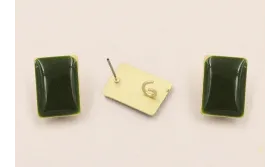 Perno D.Mate 18*12mm esmalte Verde / Base Pendientes 