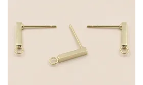Acero Inox. Pendiente liston 10*2*2mm Oro / Base Pendientes 