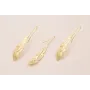 Hoja alargada calada 40*8mm con anilla Oro Mate / Base Pendientes 