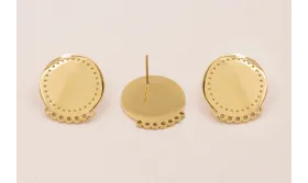 Perno Acero Disco de 20mm con 7 aros / Base Pendientes 