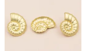 Pendiente caracola 30*24mm Oro Mate / Base Pendientes 