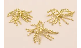 Pendiente Fleco de ristras de bolas de 10mm O.Mate / Base Pendientes 