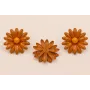 Pendiente Flor 40mm Ocre y Naranja / Base Pendientes 