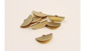 Terminal abanico 25mm oro Mate / Terminales de Latón / Zamak