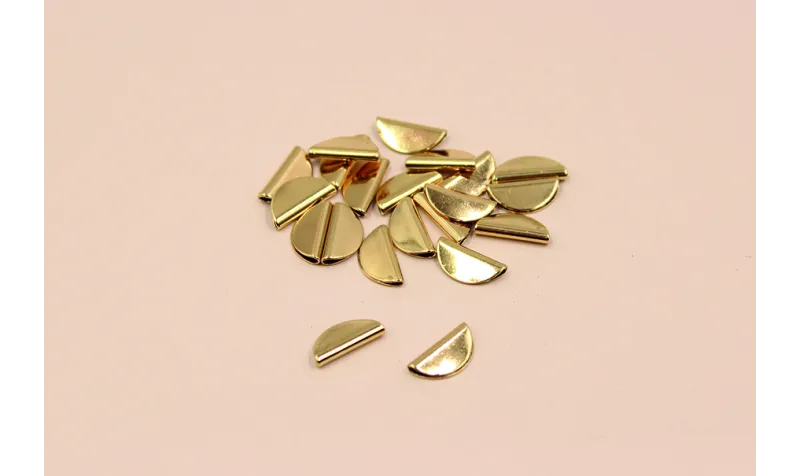 Mini terminal 12*5mm Oro / Terminales de Latón / Zamak