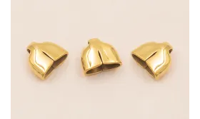 Terminal Campana Acero Inox. 7*3mm Oro / Terminales de Acero Inoxidable