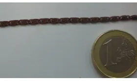 Tramo de 70cms cadena engomada Marrón Ancho de 2mm / Cadenas de Latón / Zamak