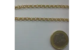 Cadena rolo 4mm dorado / Cadenas de Latón / Zamak